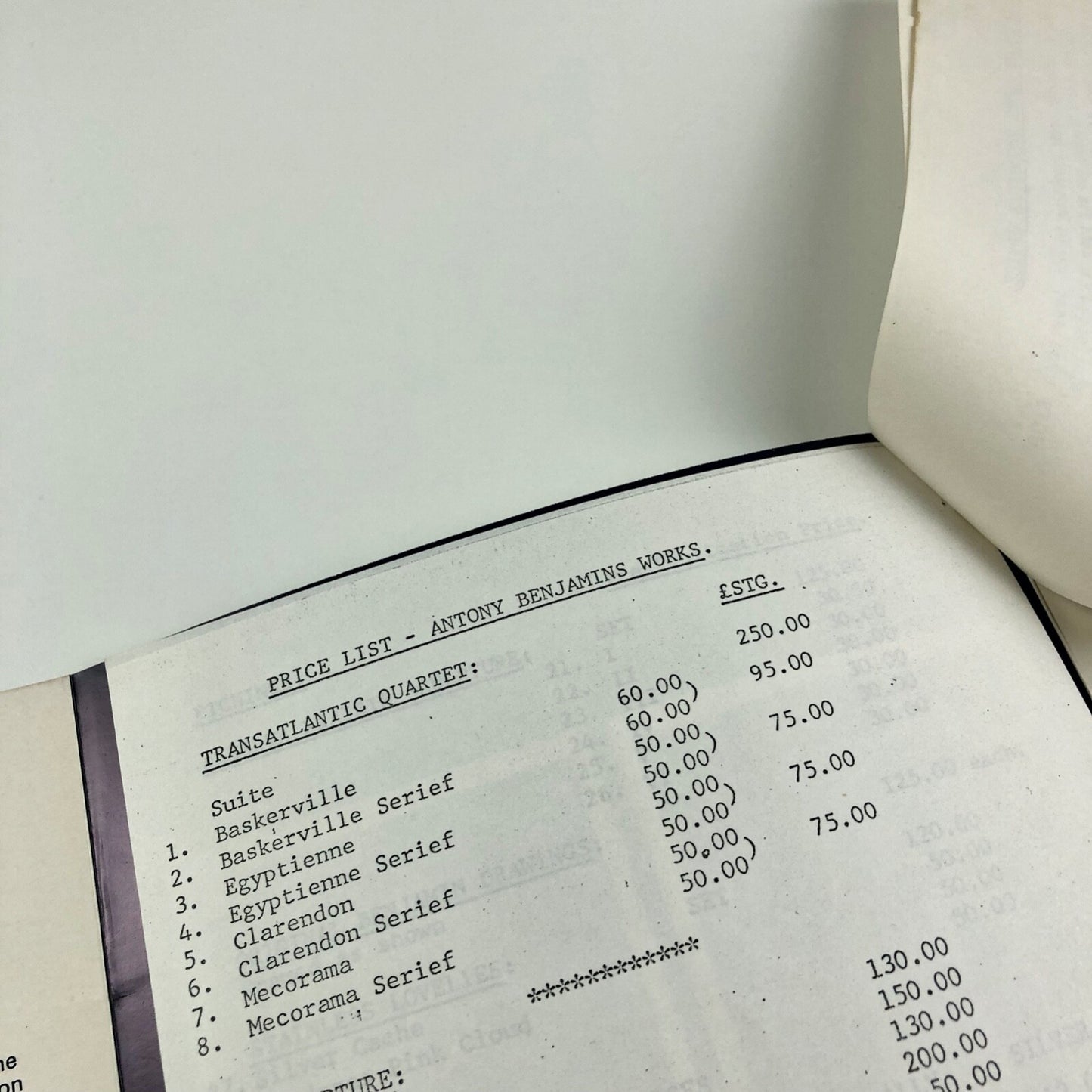Anthony Benjamin – folded card | Gorner and Millard, 1973