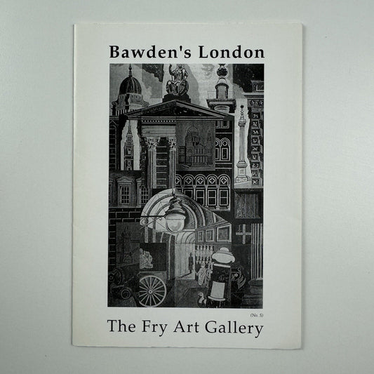 Folding card for [Edward] Bawden's London - Fry Art Gallery, Alan Powers 2001