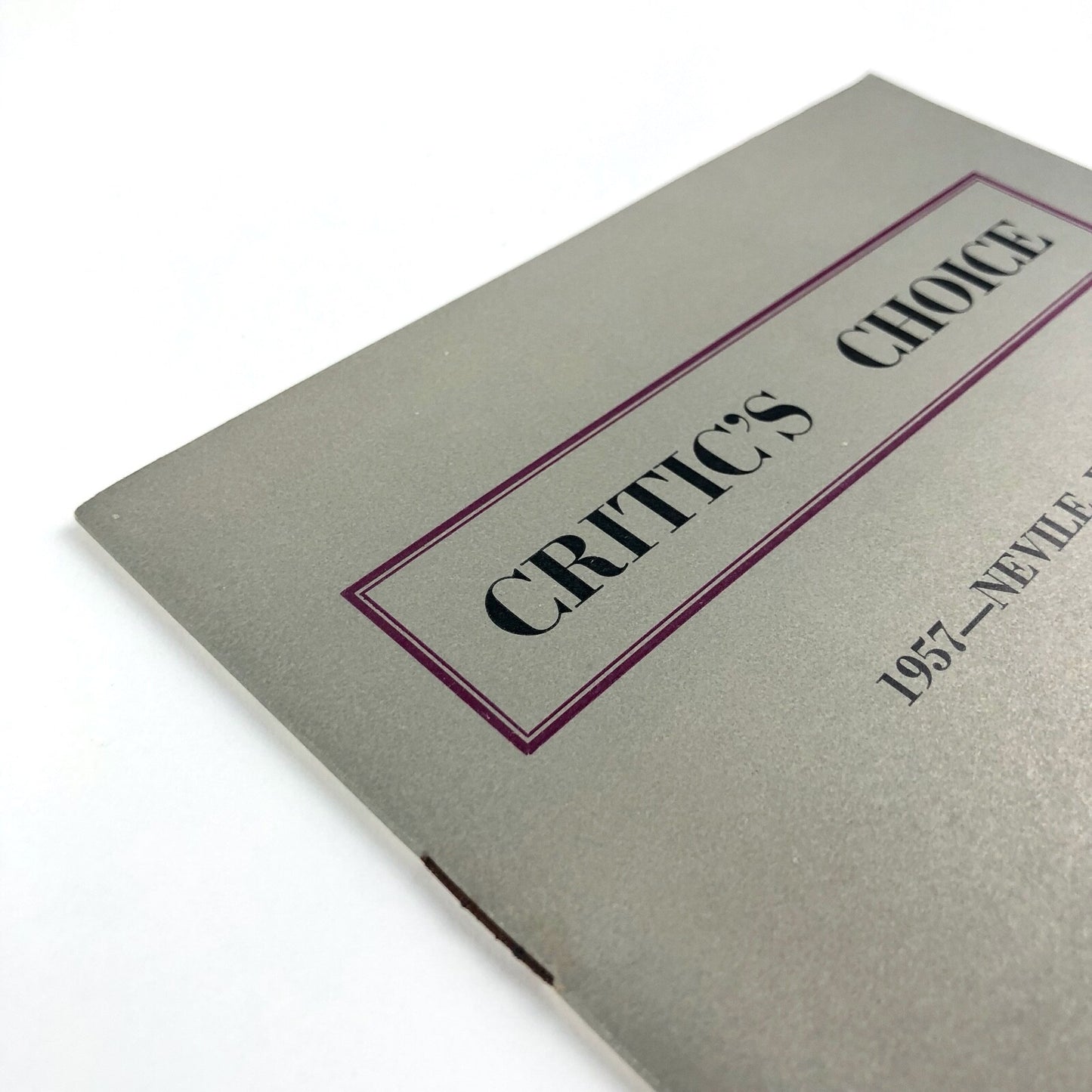 Critic's Choice 1957 - Nevile Wallis | Arthur Tooth 1957