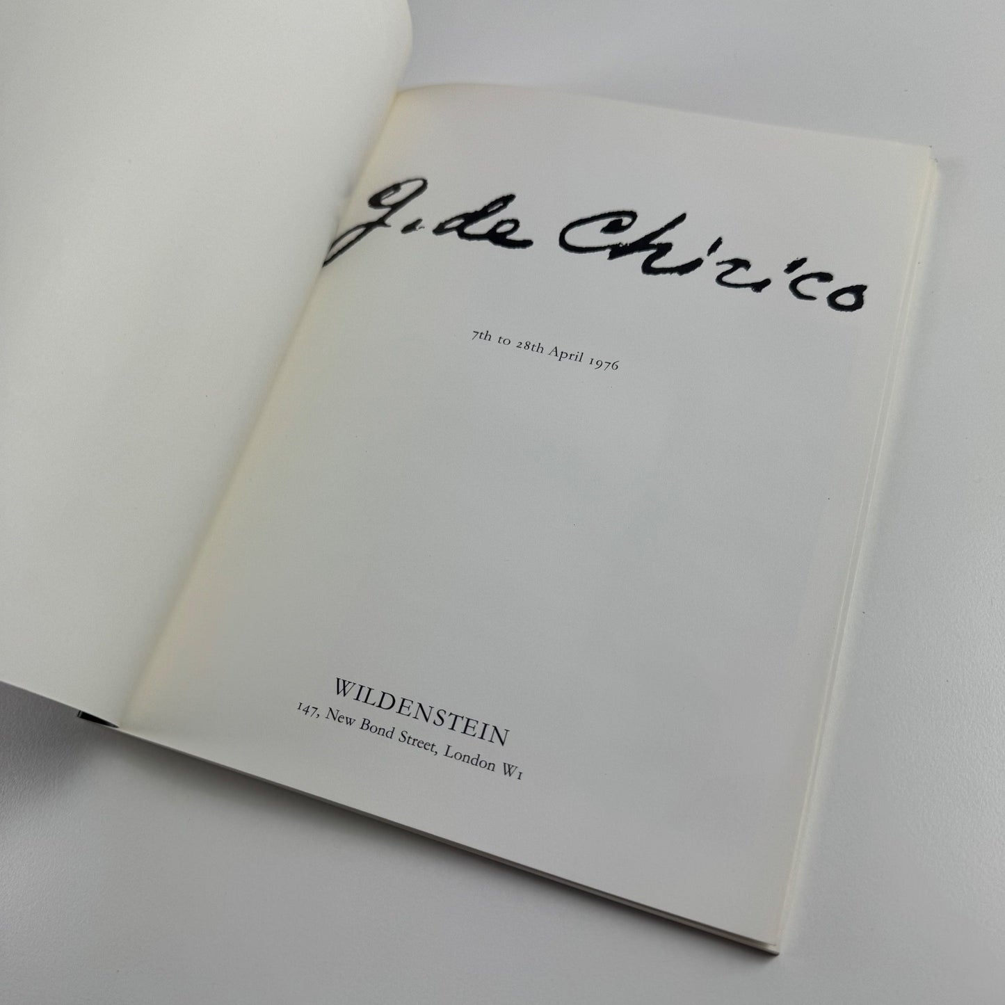 Giorgio de Chirico | Wildenstein, London, April 1976