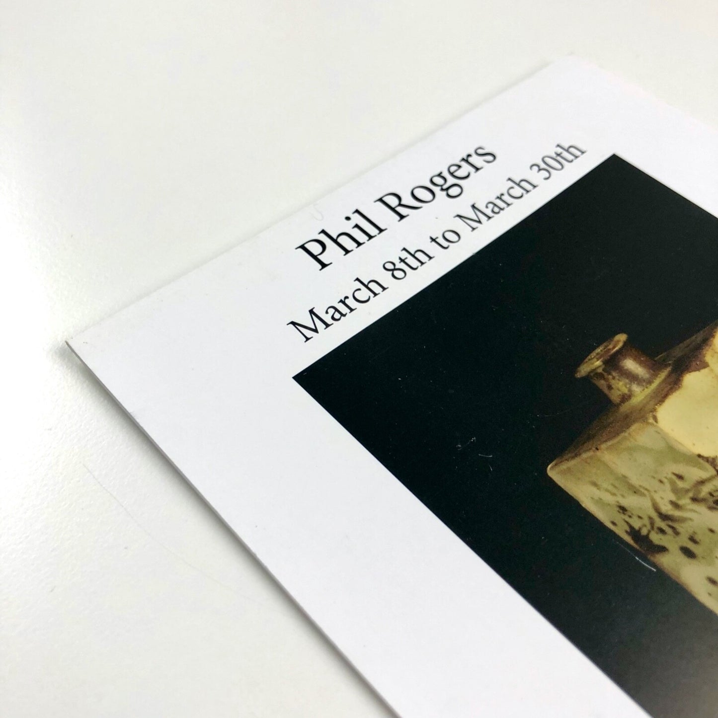 Phil Rogers | St Ives Ceramics | Folded exhibition card