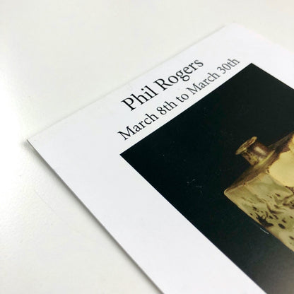 Phil Rogers | St Ives Ceramics | Folded exhibition card