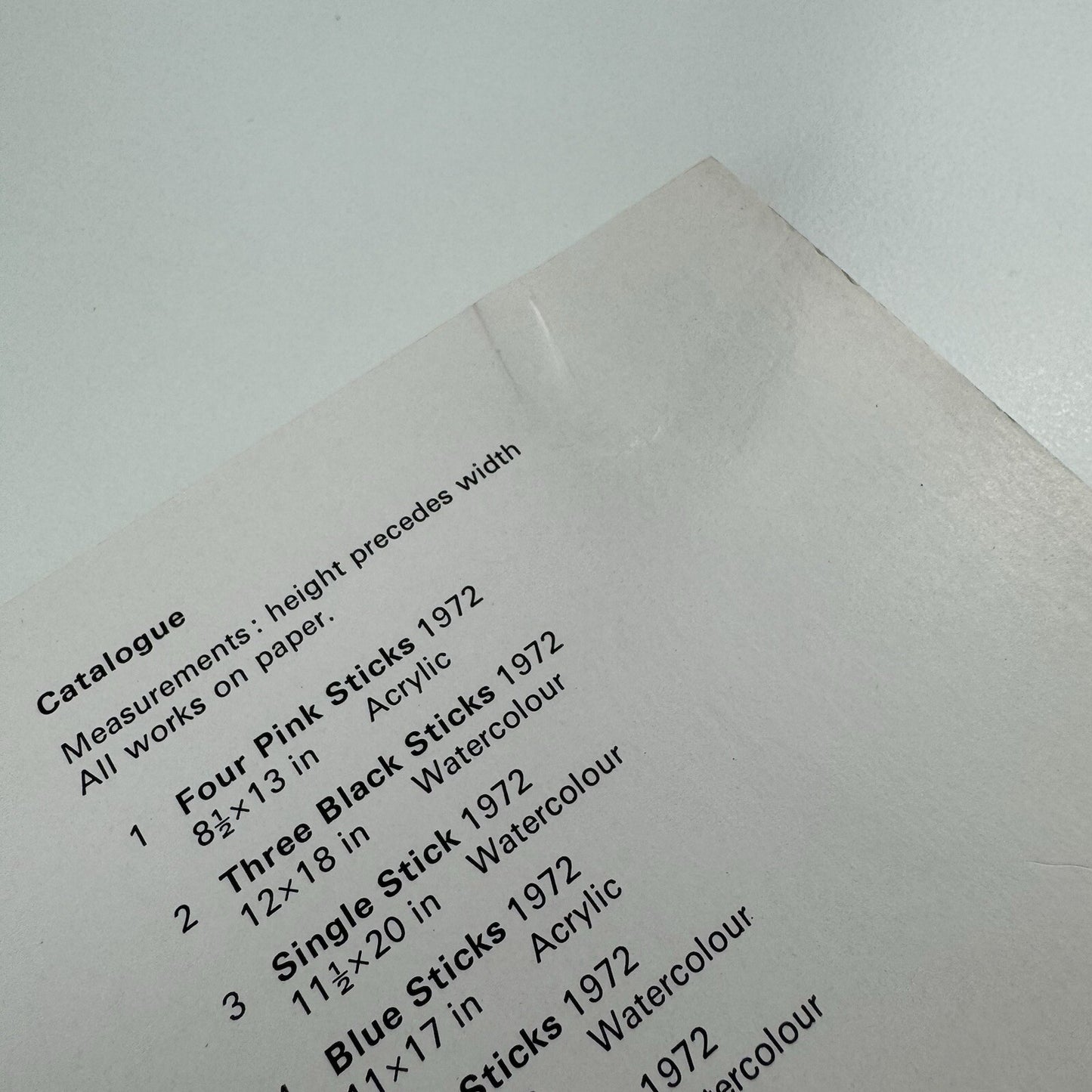 Private view invite – Gerald Park | New Art Centre, London 1973