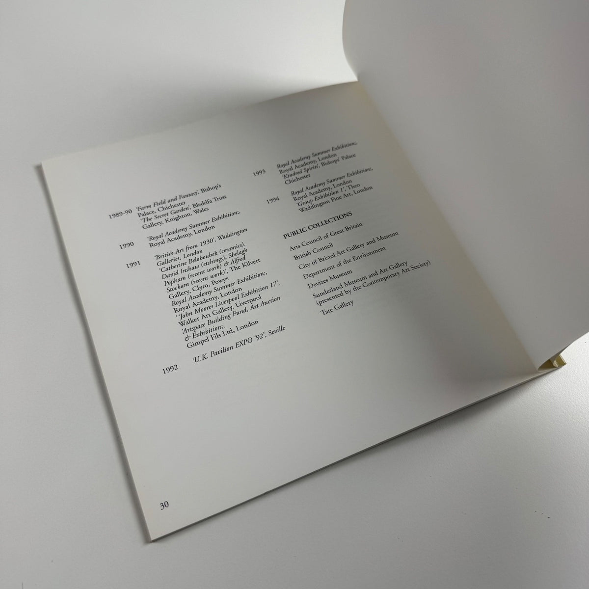 David Inshaw Recent Paintings | Theo Waddington Fine Art, 1998 + price list
