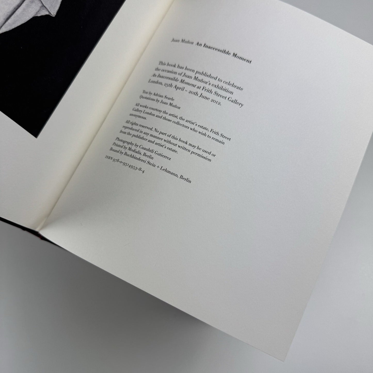 Juan Muñoz. An Inaccessible Moment | Frith Street Books, 2012