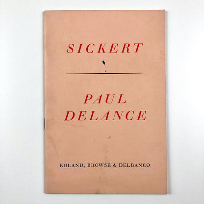 Walter Sickert - Paul Delance | Roland Browse Delbanco exhibition booklet, 1957