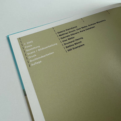 David Schnell | Galerie Kleindienst, Leipzig, 2002. Limited to 500 copies