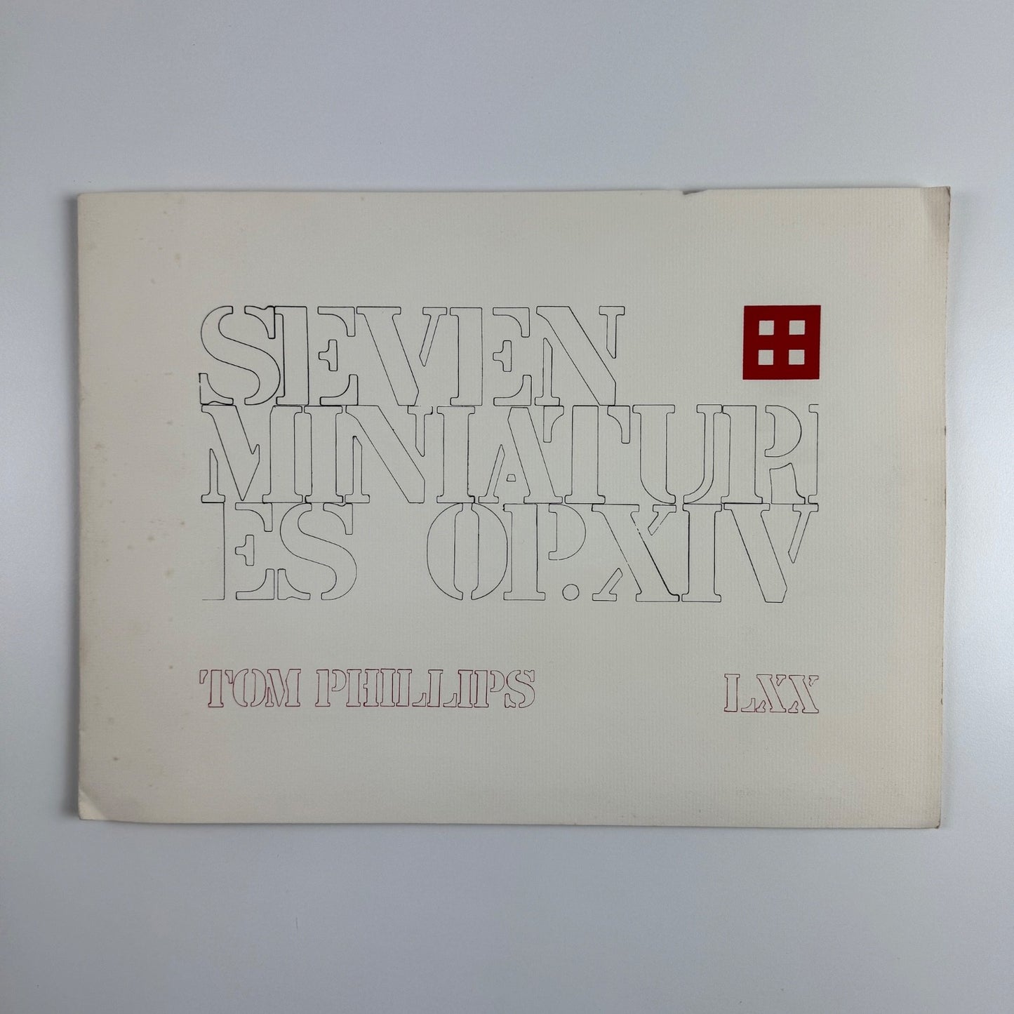 Seven Miniatures OP.XIV. by Tom Phillips folio Tetrad Press 1970 limited edition