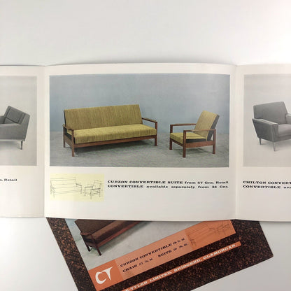 2 x brochures for Curzon Convertible suite & Cliveden Suite | Christie-Tyler Limited, 1962/3