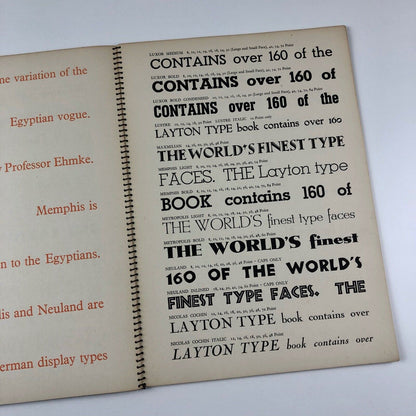 A Synopsis of Type Faces in Use at Laytons | Type specimen book, 1930s?