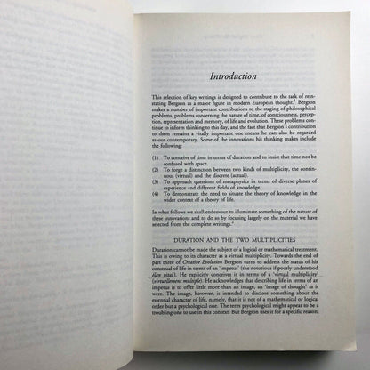 Henri Bergson – Key Writings | Edited by Keith Ansell Pearson and John Mullarkey | Continuum, 2002