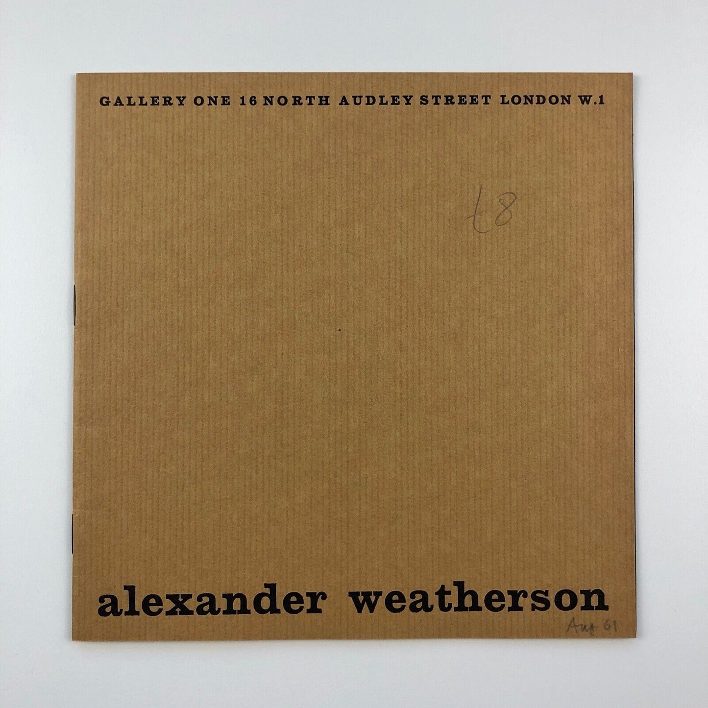 Alexander Weatherson | Gallery One exhibition catalogue, 1961