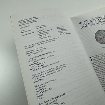 The Medal. British Art Medal Society | BAMS journal | Issue No. 32, Spring 1998