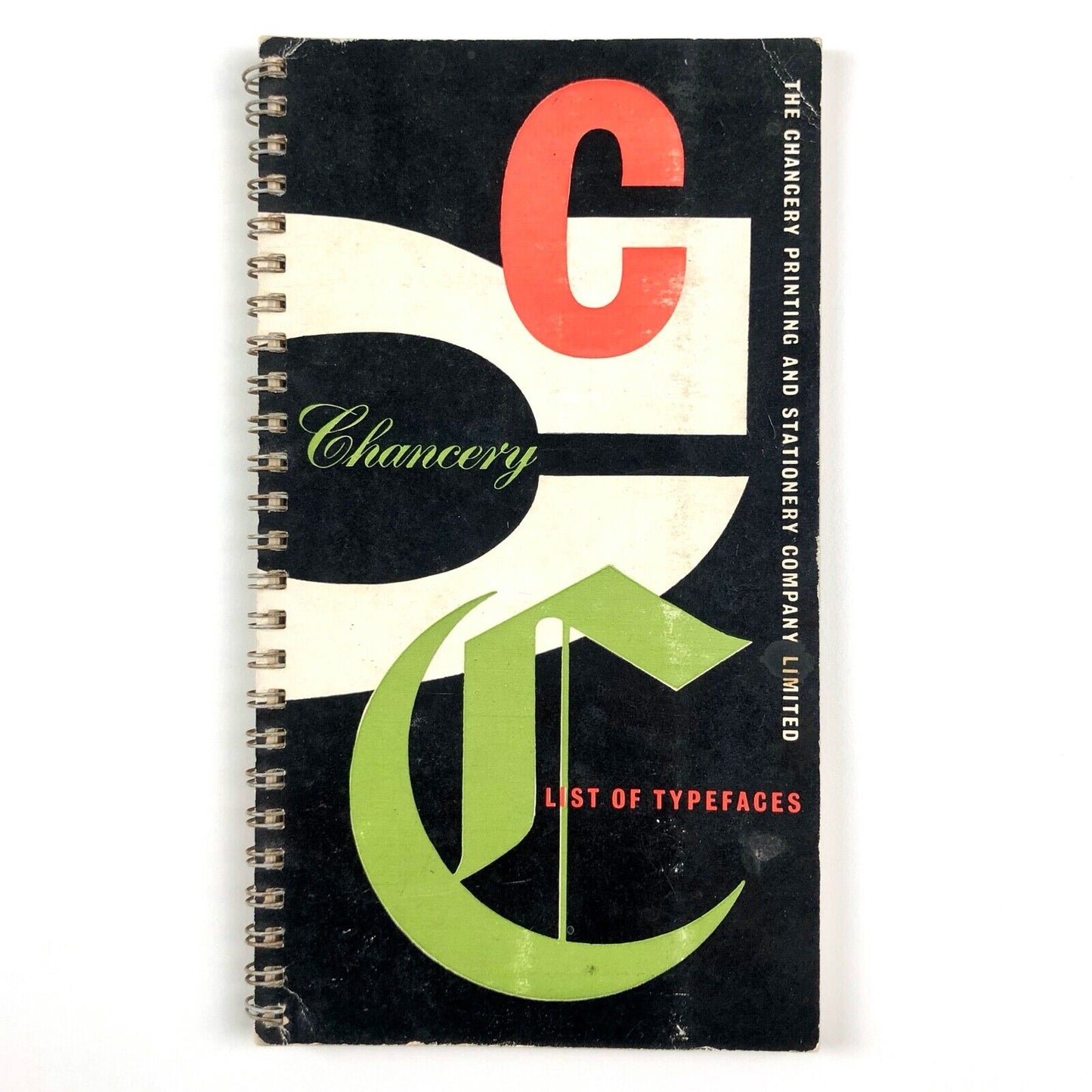 Chancery Printing and Stationery Co. | List of typefaces | Type specimen booklet undated presumed to be 1950/60s