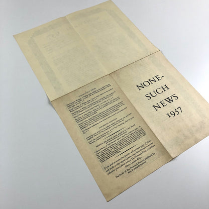 Nonesuch News 1957 | The Nonesuch Press – fold out leaflet