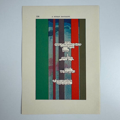 A Humument page 138 'call on sounds' by Tom Phillips Tetrad Press, 1970