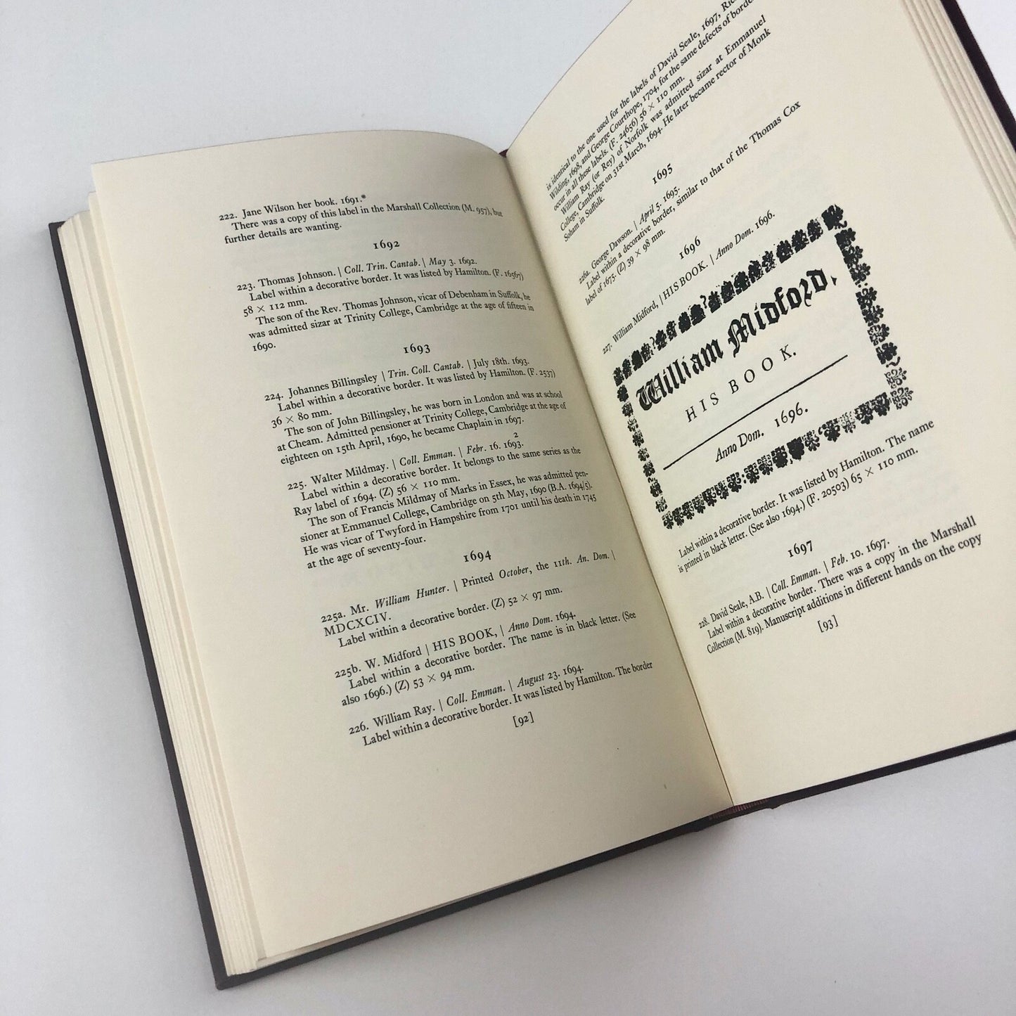 Early Printed Book Labels by Brian North Lee | The Bookplate Society, 1976