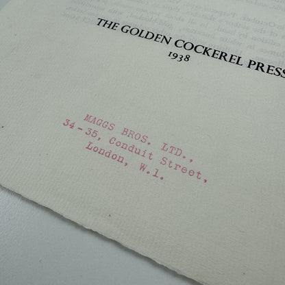 Prospectus – The Voyage of the Challenger | Herbert Swire | Golden Cockerel Press, 1938