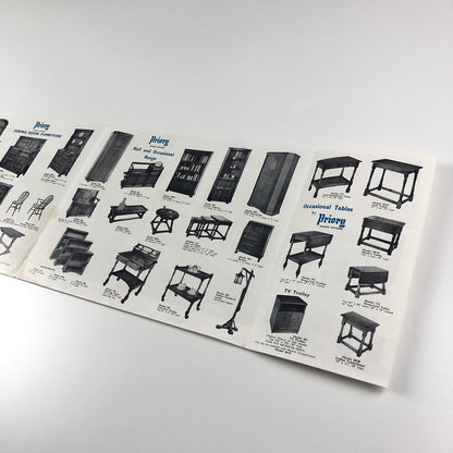 Priory hand waxed reproduction furniture | Leaflet and price list, 1964