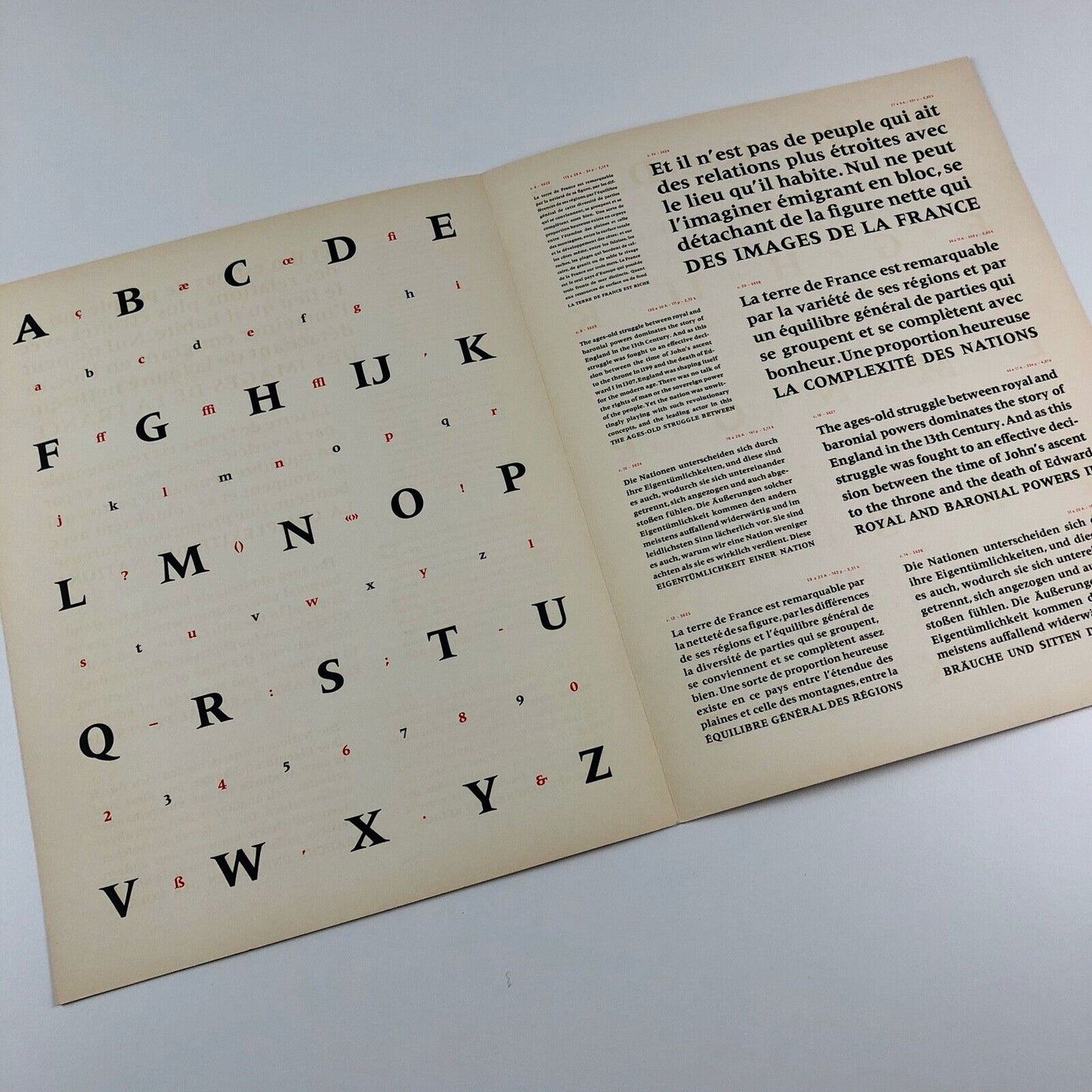 Méridien Gras type specimen leaflet | Deberny et Peignot | Adrian Frutiger 1953?