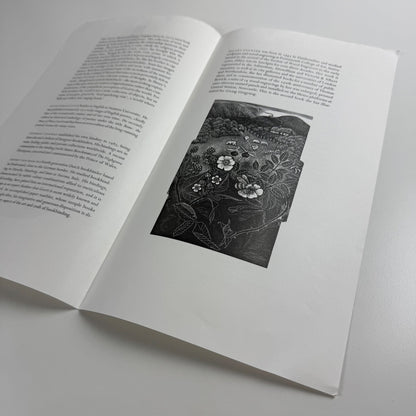 Prospectus for The Texture of the Universe edited by Glyn Pursglove wood engravings by Hilary Paynter Gregynog