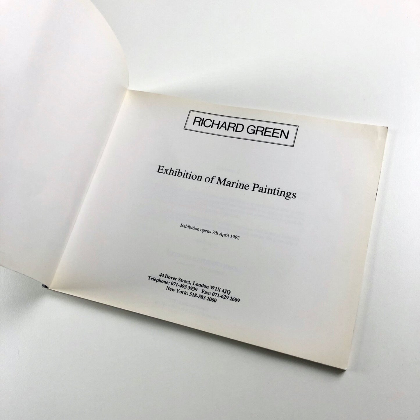Marine Paintings - exhibition catalogue | Richard Green, London 1992