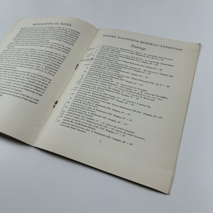 Edward Wadsworth (1889-1949). A Memorial Exhibition | Tate Gallery, 1951