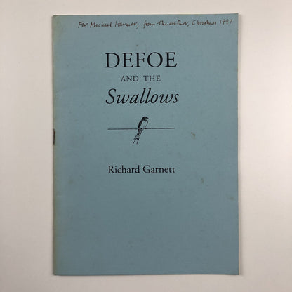 Defoe and the Swallows, by Richard Garnett | Privately printed, 1997