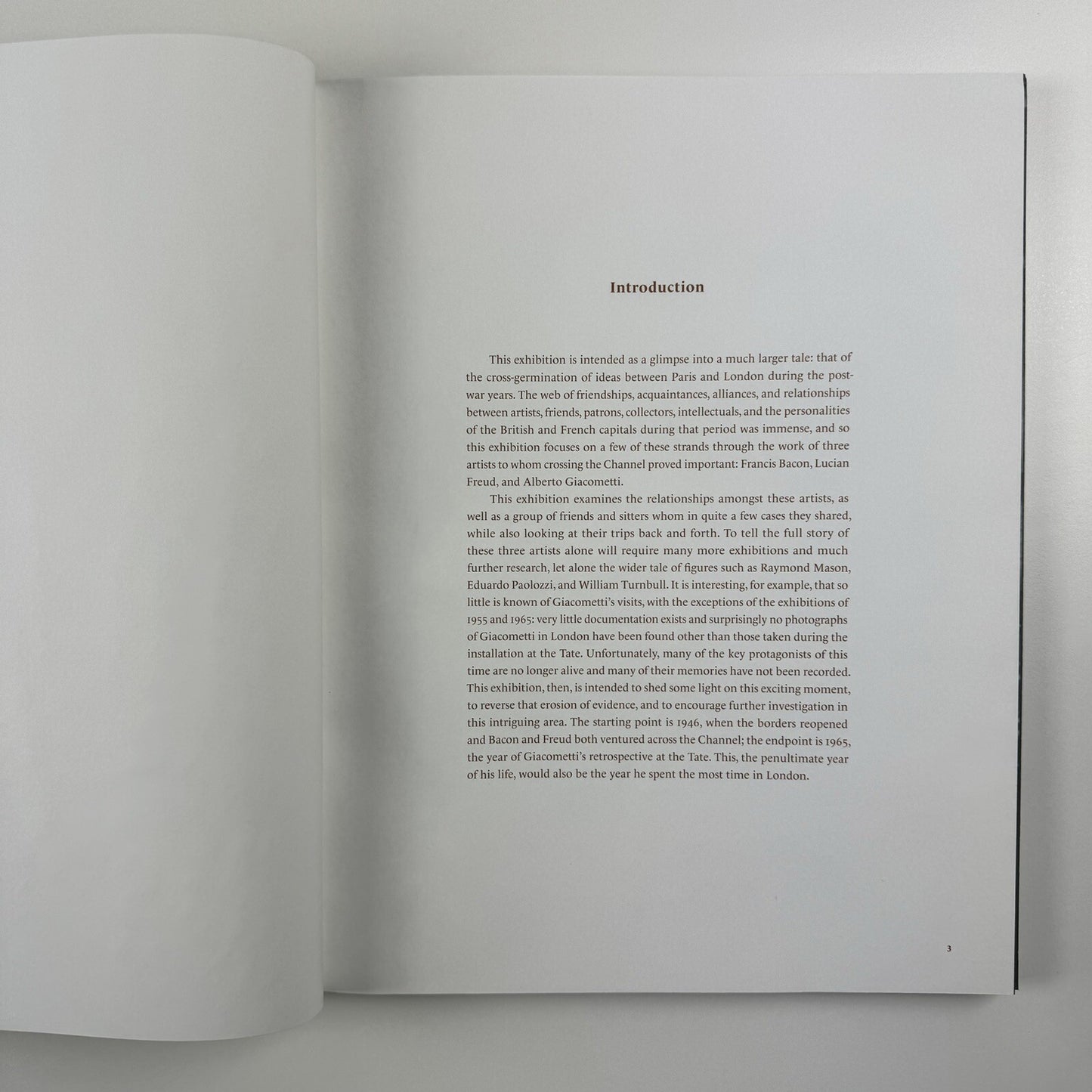 Crossing the Channel – Friendships and Connections | Francis Bacon, Lucian Freud, and Alberto Giacometti | Gagosian Gallery catalogue, 2010