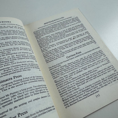 Private Press Books and Fine Printing. Bertram Rota cat. no. 224. Winter 1980
