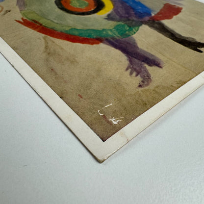 Private view invitation card for the Sonia Delaunay retrospective exhibition Oils gouaches pastels works from 1907 to 1965 held at Gimpel Fils from 1 February 1966