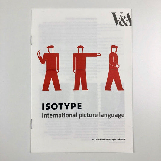 Gallery guide Isotype International picture language V&A exhibition | University of Reading, 2011