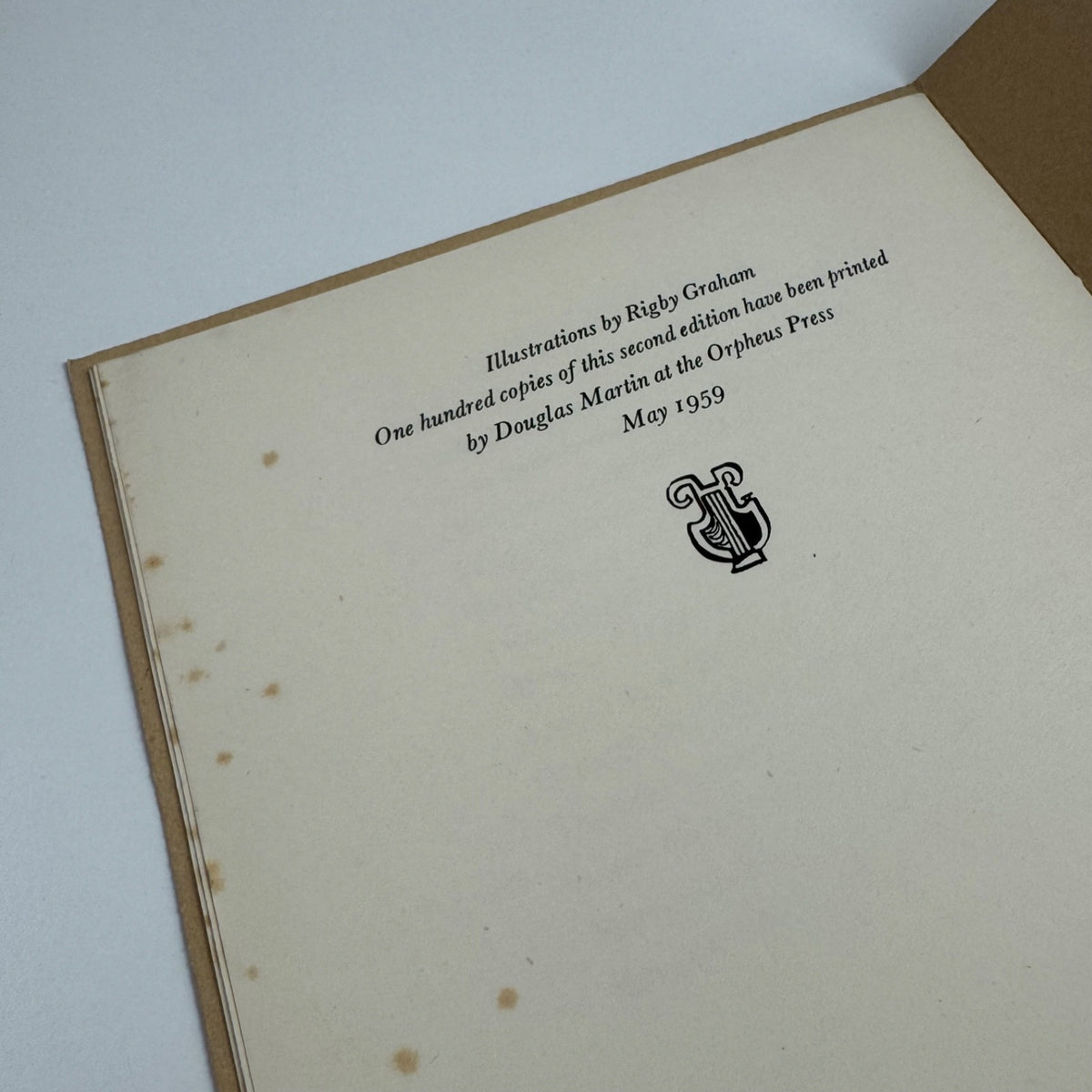 John Clare 1793-1864 illustrated by Rigby Graham | Orpheus Press 1959 limited edition