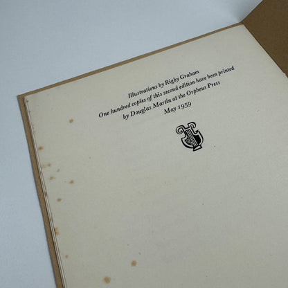 John Clare 1793-1864 illustrated by Rigby Graham | Orpheus Press 1959 limited edition