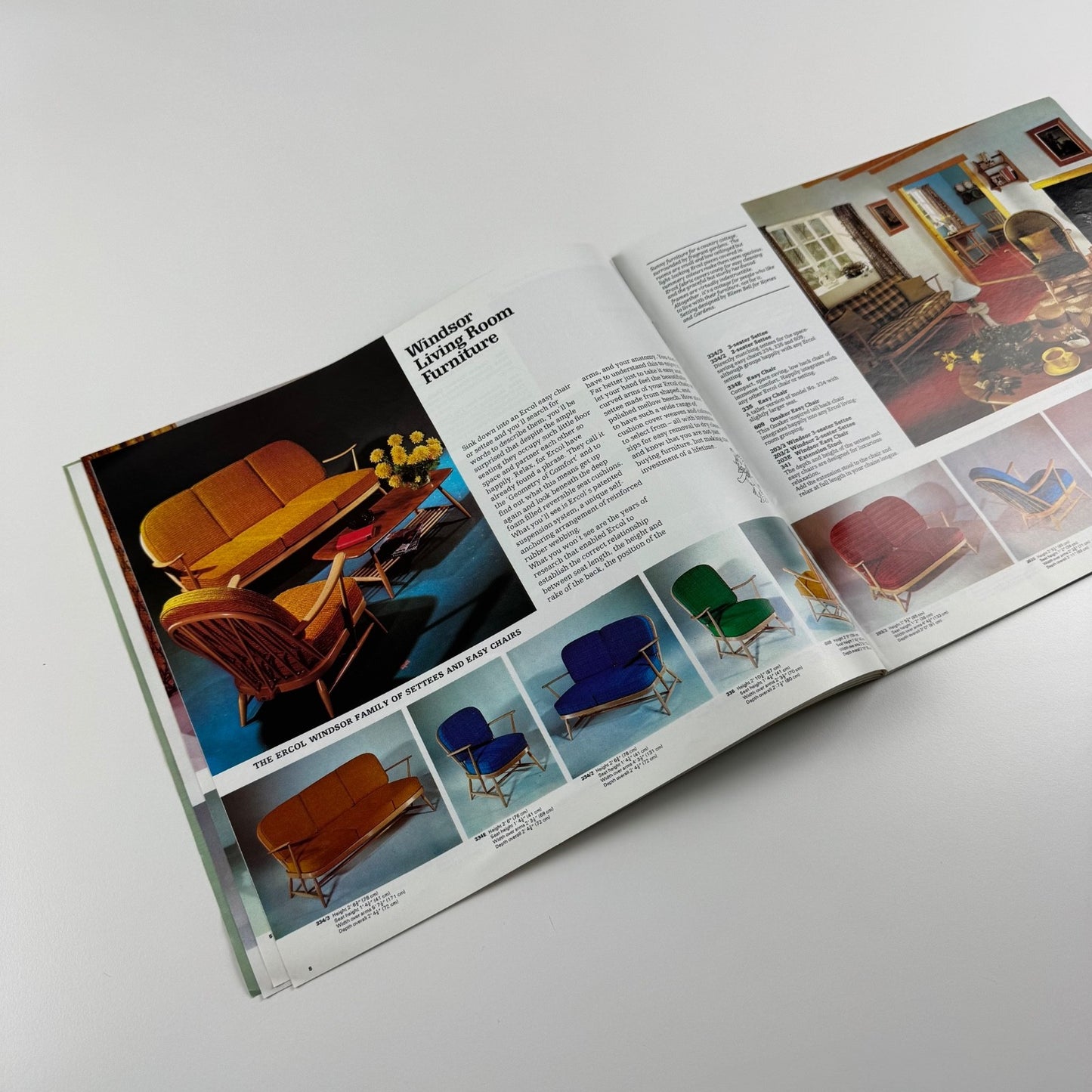 Brochure Ercol. The Book of Ercol Windsor and Old Colonial Furniture, 1970s