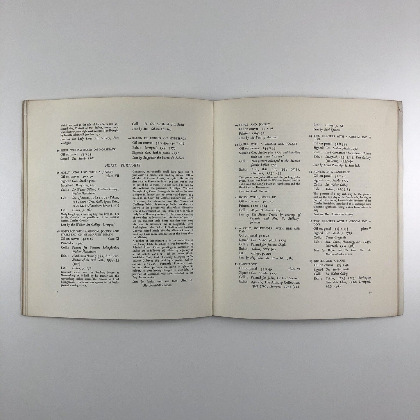 George Stubbs paintings drawings & engravings | Whitechapel Art Gallery catalogue, 1957