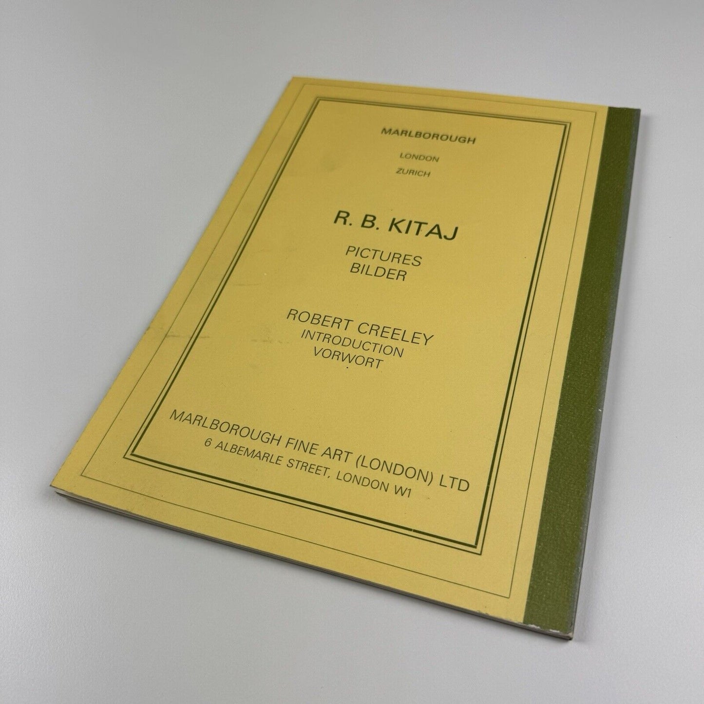 R.B. Kitaj Pictures For Sand for These Years | Marlborough London, 1977 | introduction by Robert Creeley