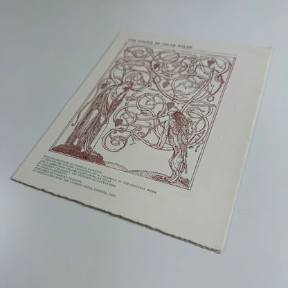 Prospectus for The Sphinx by Oscar Wilde | Curwen Press, 1981