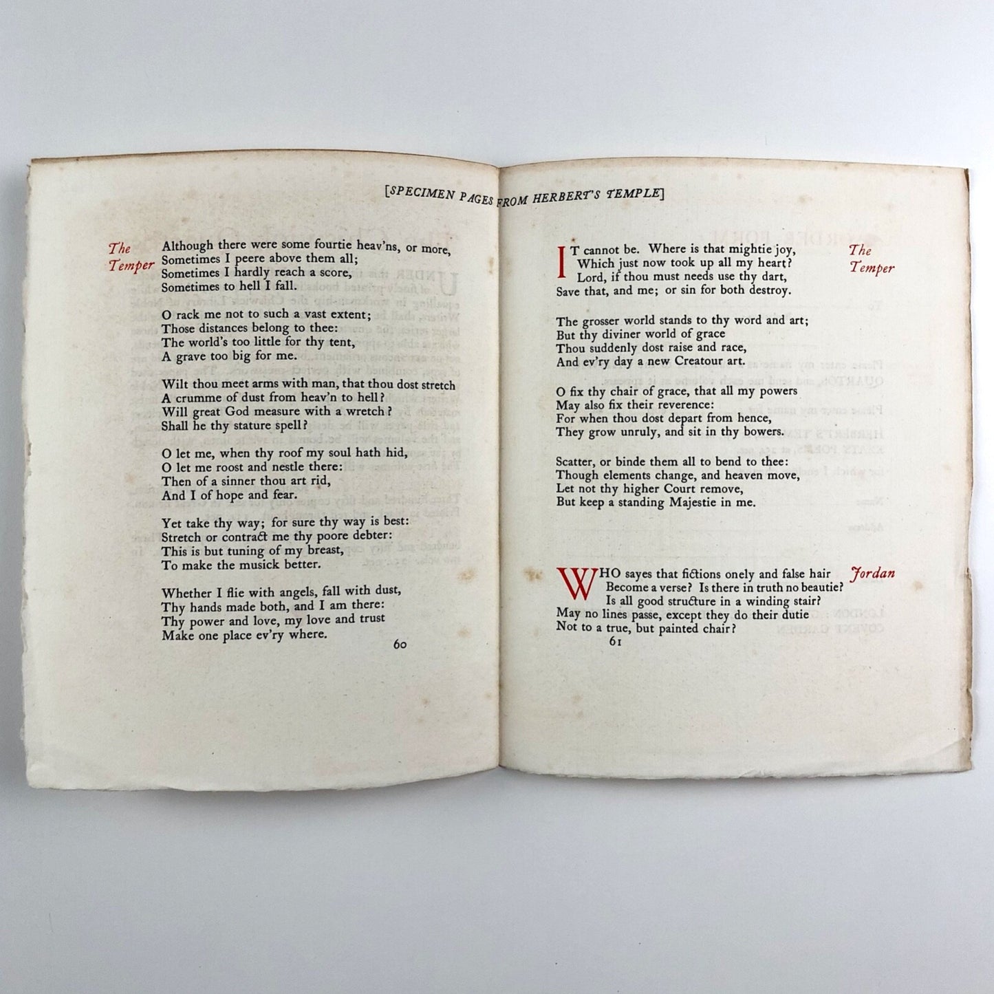 Prospectus leaflet – The Chiswick Quartos | Herbert’s Temple & Keat’s Poems | George Bell, 1904