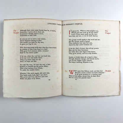Prospectus leaflet – The Chiswick Quartos | Herbert’s Temple & Keat’s Poems | George Bell, 1904