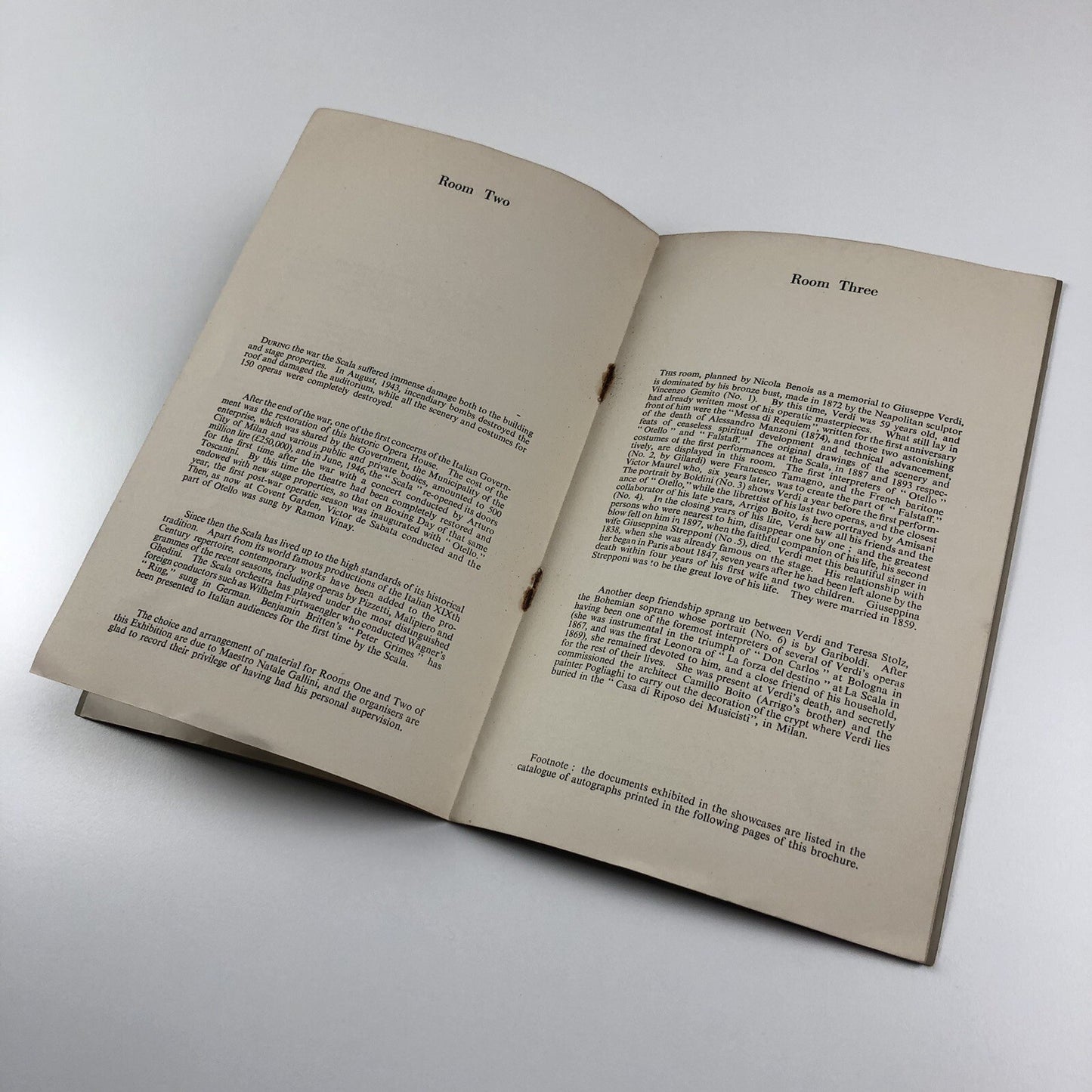The Scala Theatre – An Exhibition Held at The Italian Institute | 1950 catalogue, Duncan Guthrie
