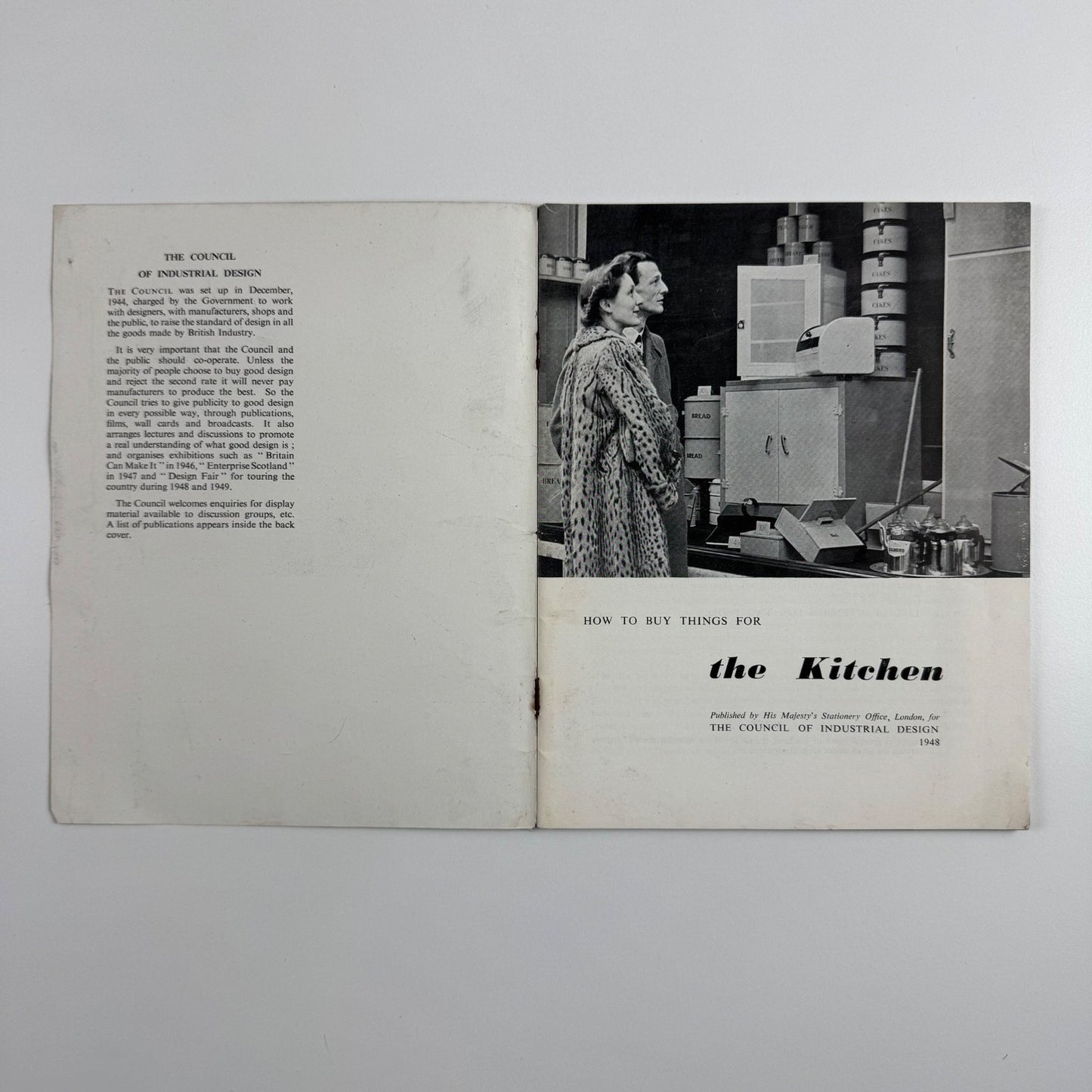 How to buy things for the kitchen. The Council of Industrial Design, 1948