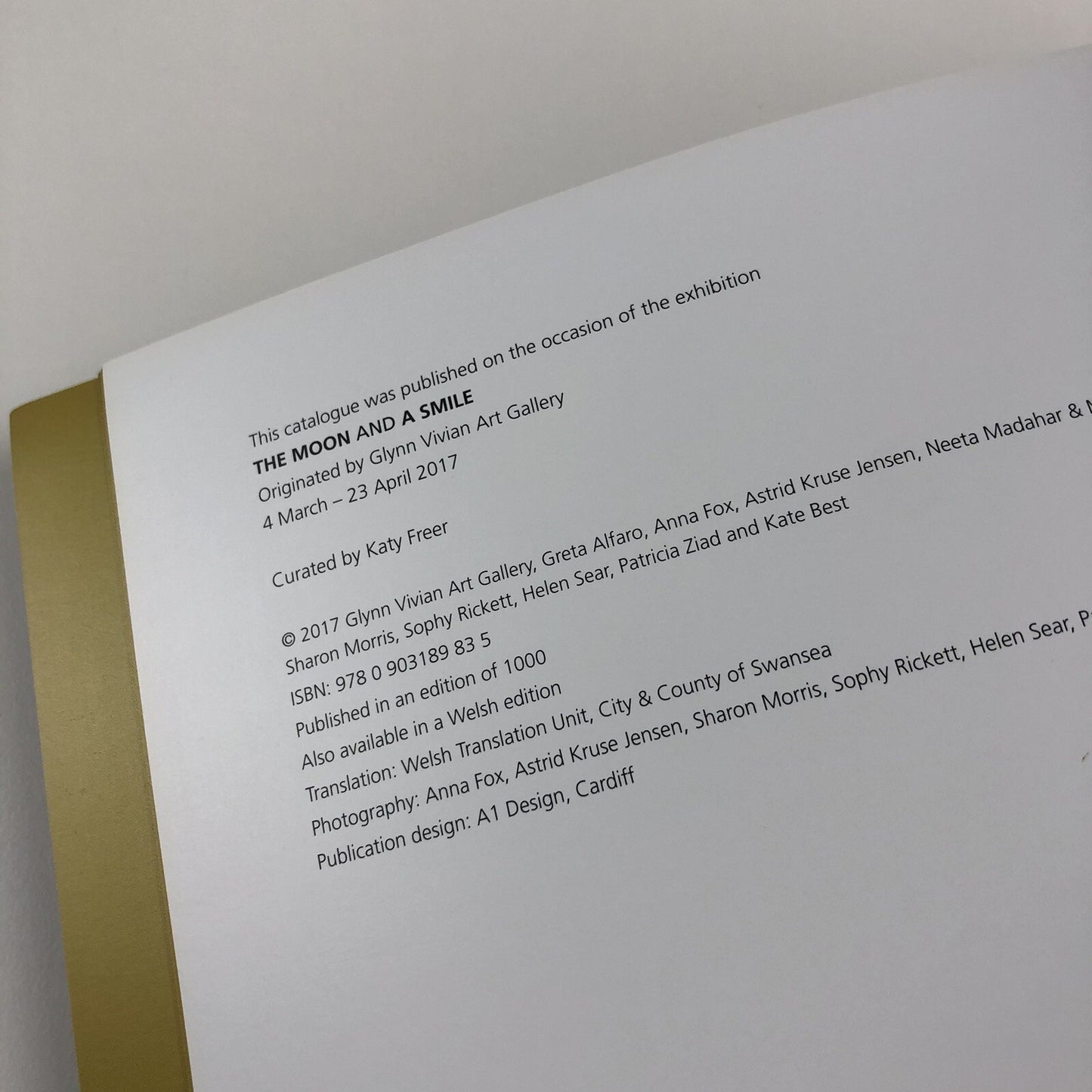 The Moon and a Smile | Glynn Vivian Art Gallery exhibition catalogue, 2017