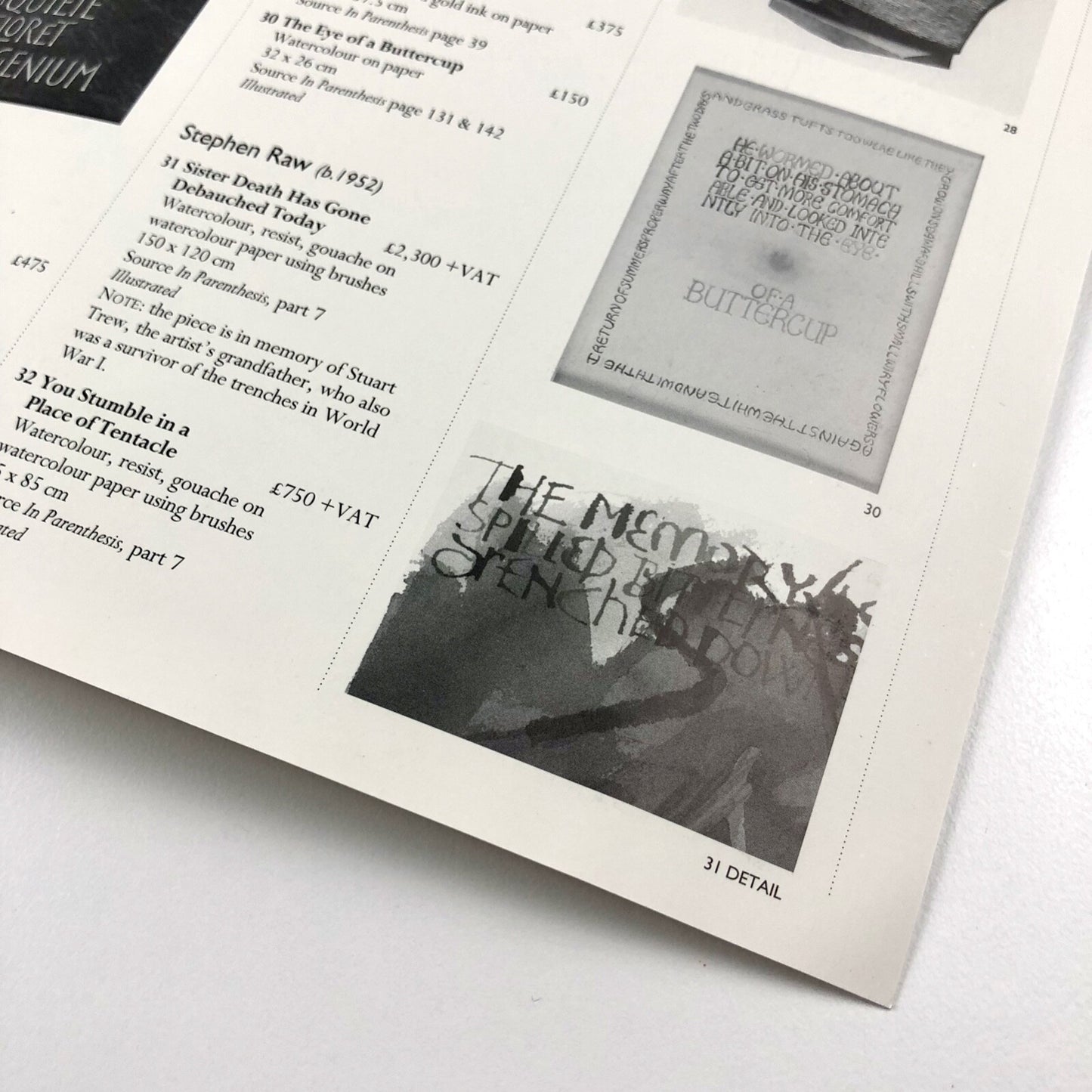David Jones 1895-1974. Painter - Poet. An interpretation of poetry and writing by thirty contemporary lettering artists | Wolseley Fine Arts 1999