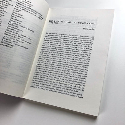 Aspects of Printing From 1600 | Robin Myers and Michael Harris | Publishing Pathways, 1987