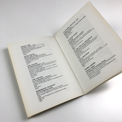 The artist and the book in England Morley Gallery, Morley College 1971