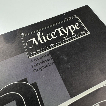 MiceType Alphabets Inc. Summer/Fall 1988 | Volume II, no. 1&2