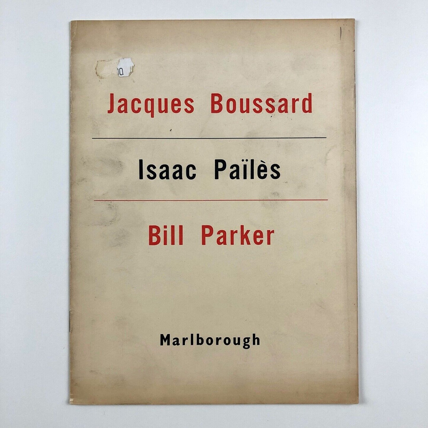 Jacques Boussard / Isaac Païlès / Bill Barker | Marlborough catalogue, 1956