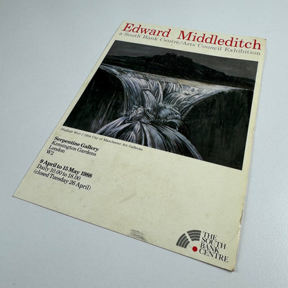 Promotional card for Edward Middleditch | Arts Council Serpentine Gallery 1988