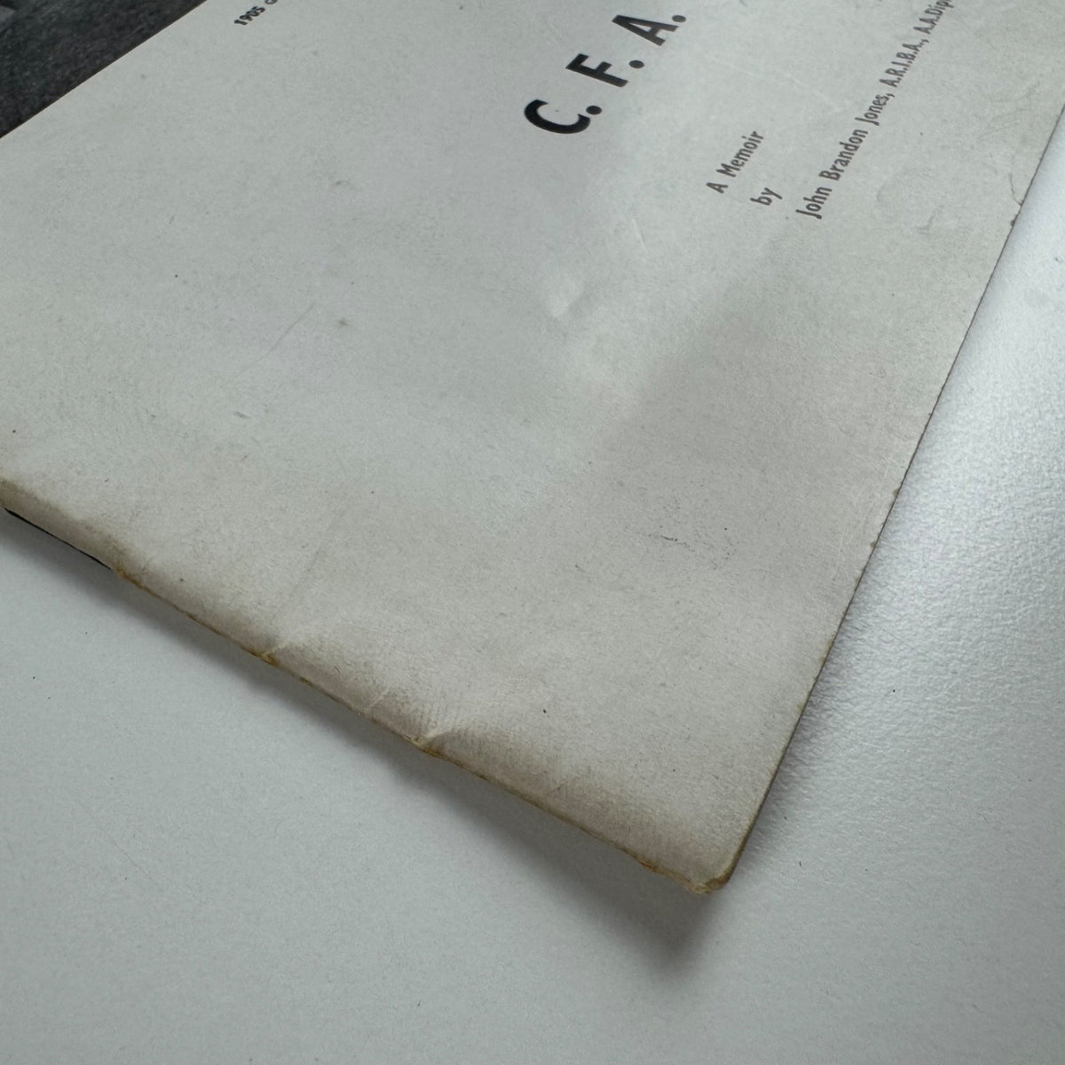 C.F.A. Voysey A Memoir by John Brandon Jones | The Architectural Association, date not given, presumed c. 1957